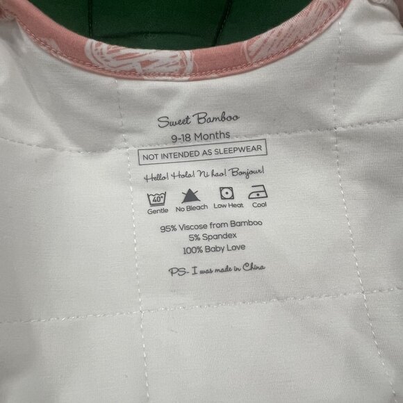 Sweet Bamboo 9-18 Months Pink Scribble Hearts Quilted Sleep Sack 1.5 TOG - Picture 3 of 4